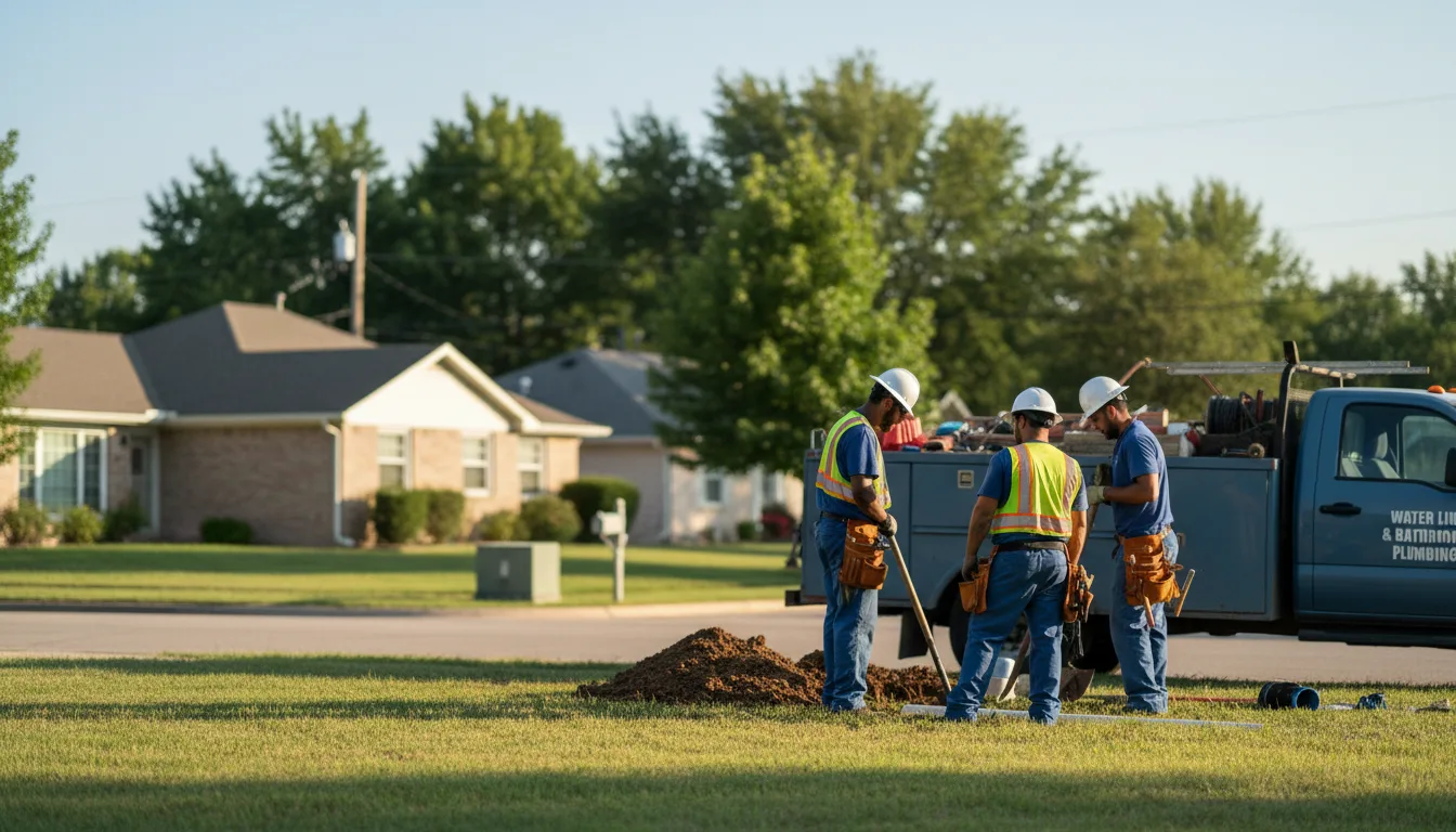 Residential water line and bathroom plumbing service in Mannsville, KY